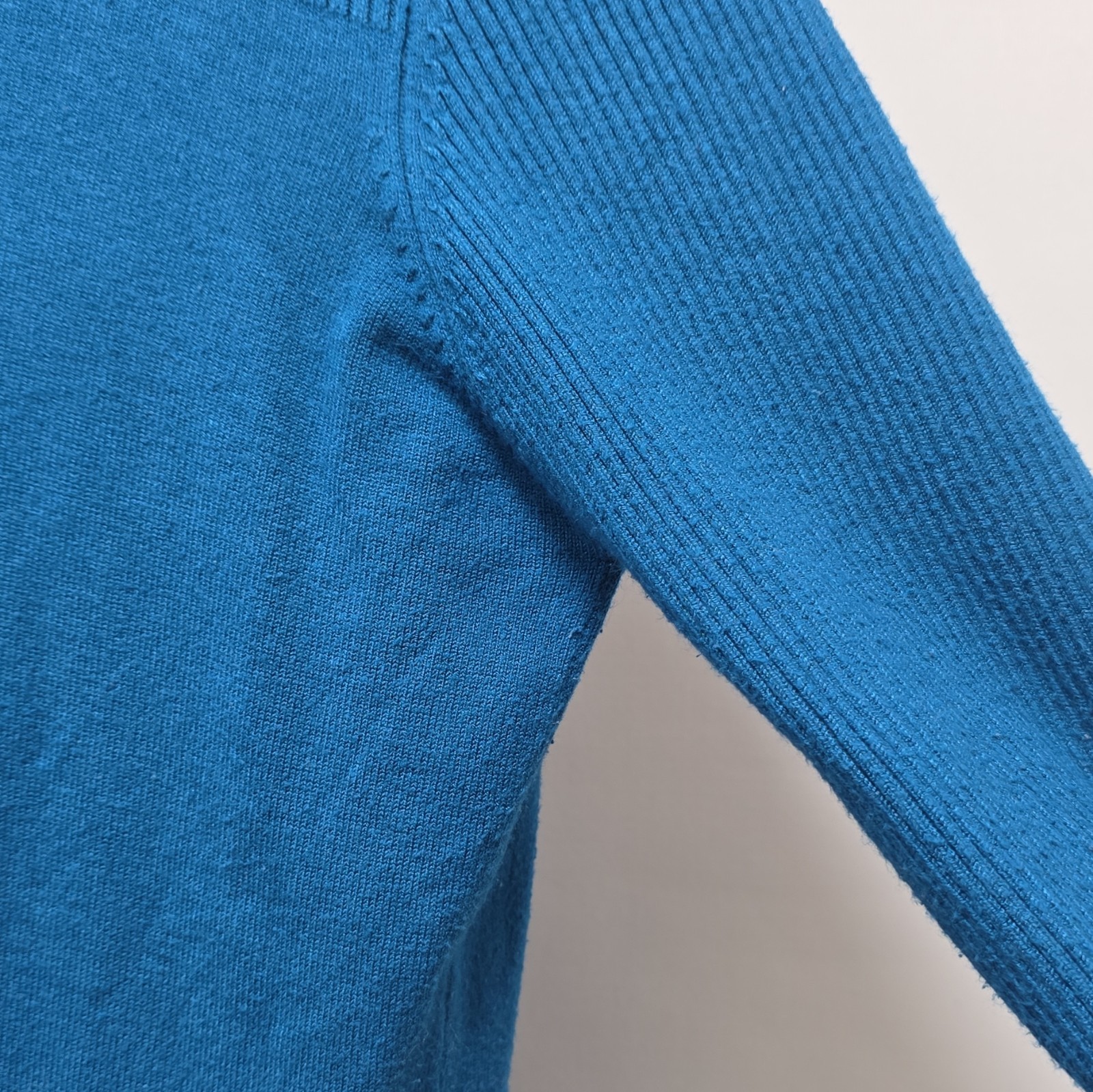 The Collection Debenhams Blue Rib-Knit V-Neck Open Front Pocket Cardigan 12 image 9