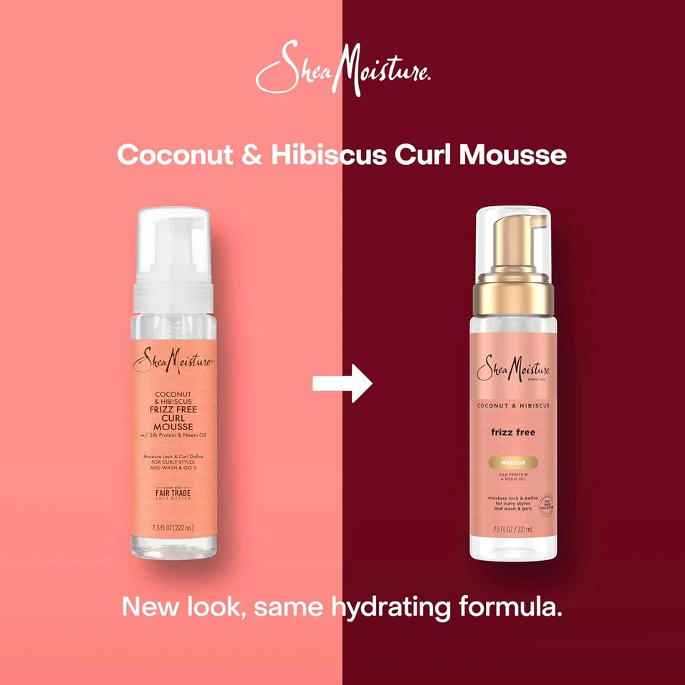 SheaMoisture Coco e Hibisco Rizo Mousse Control Frizz Espuma de Peinado con Karité Foto 3 de 4