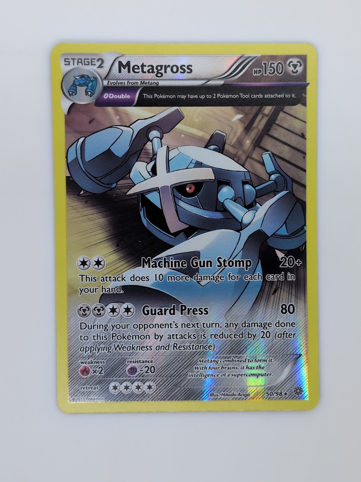 Metagross 50/98 Near Mint - Ancient Origins Rare Reverse Holo