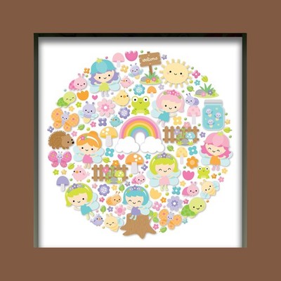 Doodlebug Design Shadow Box Einsatz Kit - Feengarten - DDSB7727