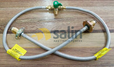 LPG CHANGEOVER VALVE KIT & GAS PIGTAIL HOSE FOR CARAVAN HOUSE SS BRAIDED 450MM