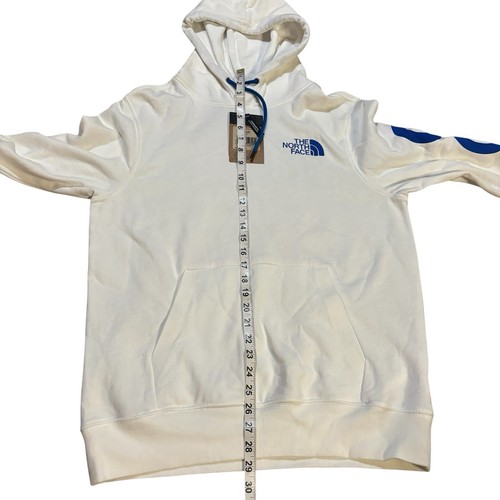 The North Face Flag Hoodie White Red Blue Mens Medium NWT Casual Fleece - Picture 10 of 11