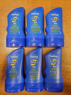 6 Pk: Coppertone SPORT Sunscreen SPF 50 Travel Size 3oz (Exp 1/31/27) 7568-R1P3