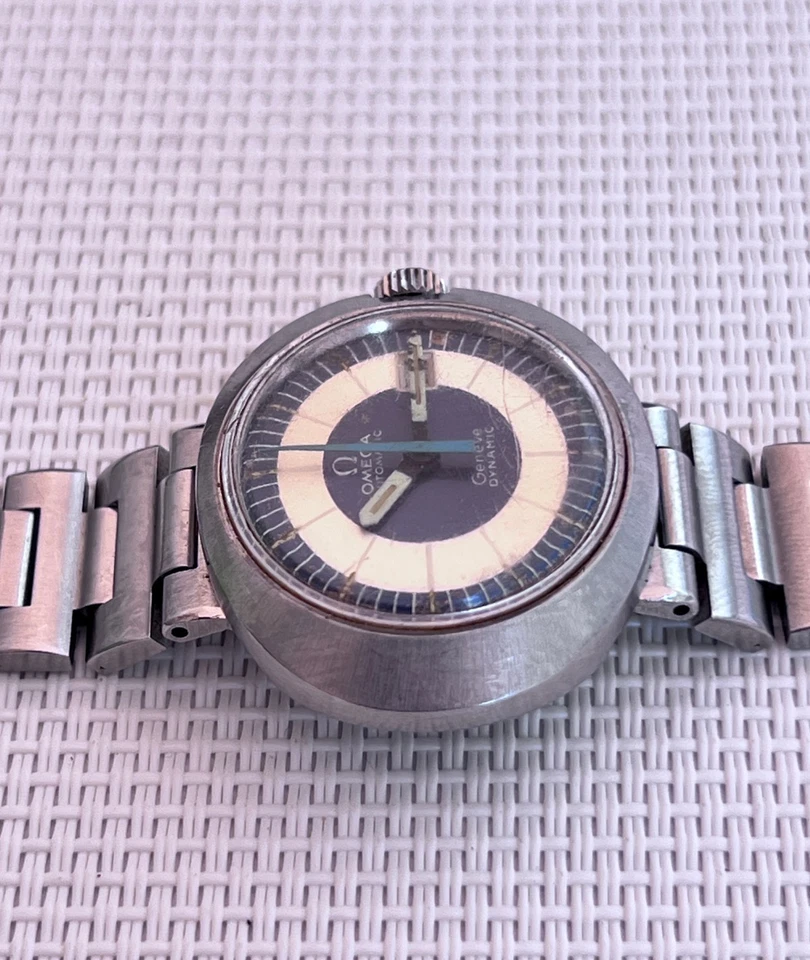 Reloj automático para mujer OMEGA Geneve Dynamic Tool 102 vintage esfera azul plateada Foto 3 de 4