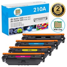 4PK W2100A Toner Fits HP 210A LaserJet Pro 4201dn 4201dw MFP 4301fdn WITH CHIP