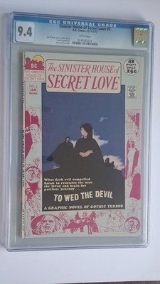 The Sinister House of Secret Love #2 CGC 9.4 White pages.  RARE Gothic Horror