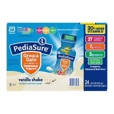 PEDIASURE FOR KIDS PEDIASHAKE MILK VANILLA SHAKE FORMULA BULK GROW GAIN 24 PACK