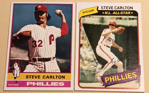 Lot 9 1971-1980 STEVE CARLTON Baseball Cards Phillies Cardinals MLB Hall of Fame - Picture 10 of 16