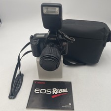 Canon EOS Rebel DSLR Camera +Canon 80-200mm Zoom Lens +Canon 200E Flash+Battery