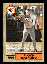Floyd Rayford Baltimore Orioles 1987 Topps Auto On-Card #426 RC SIGNED w/COA