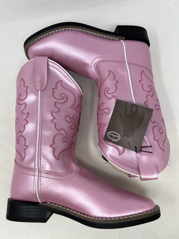 NUEVA Bota Old West Niños Talla 3 Rosa Foto 4 de 4