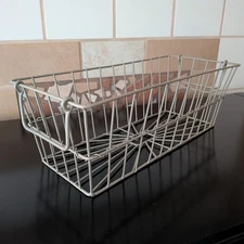 Vintage Rectangle Commercial Metal /Wire Display Basket