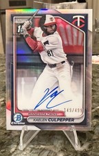 2024 Bowman Draft - Chrome Prospect Autographs Kaelen Culpepper /499 Twins 💎