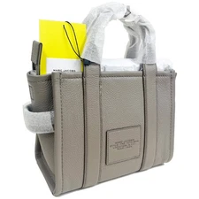Marc Jacobs The Small Leather Tote Bag Cement - H009L01SP21-055