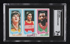 1980-81 Topps Bob Lanier Billy Paultz Tom LaGarde #150-109-69 SGC 7 HOF 1ar2