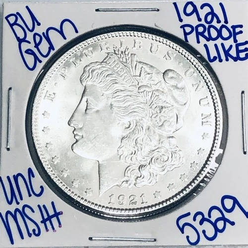 1921 BU UNCIRCULATED MORGAN SILVER DOLLAR AUTHENTIC U.S. MINT FREE SHIPPING 5329