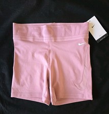 NIKE PRO DRI FIT WOMENS TRAINING SCULPT HIGH WAIST 5  SHORTS PINK HJ1178-NWT
