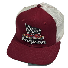 Vintage New Era Snap On Tools Racing Mesh Truckers Snapback Hat Pro Model USA