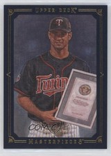 2008 Upper Deck Masterpieces Dark Blue Paper Framed /125 Joe Mauer #50 HOF w6l