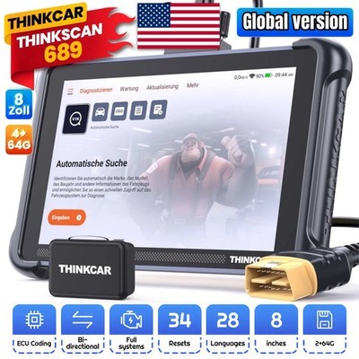ThinkScan 689 Auto OBD2 Diagnostic ALL System Reader Bi-directional Scanner Tool