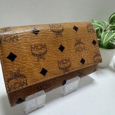 MCM Brown Leather Long Wallet for Men and Women