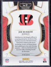 2025 Panini Select #57 Joe Burrow Black and Red Prizm Shock