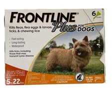 FRONTLINE Plus for Small Dogs 5 to 22 Pounds Dogs - 6 Doses