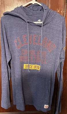 Cleveland Cavaliers Cavs Blue Pullover Thin Hoodie Men Size L