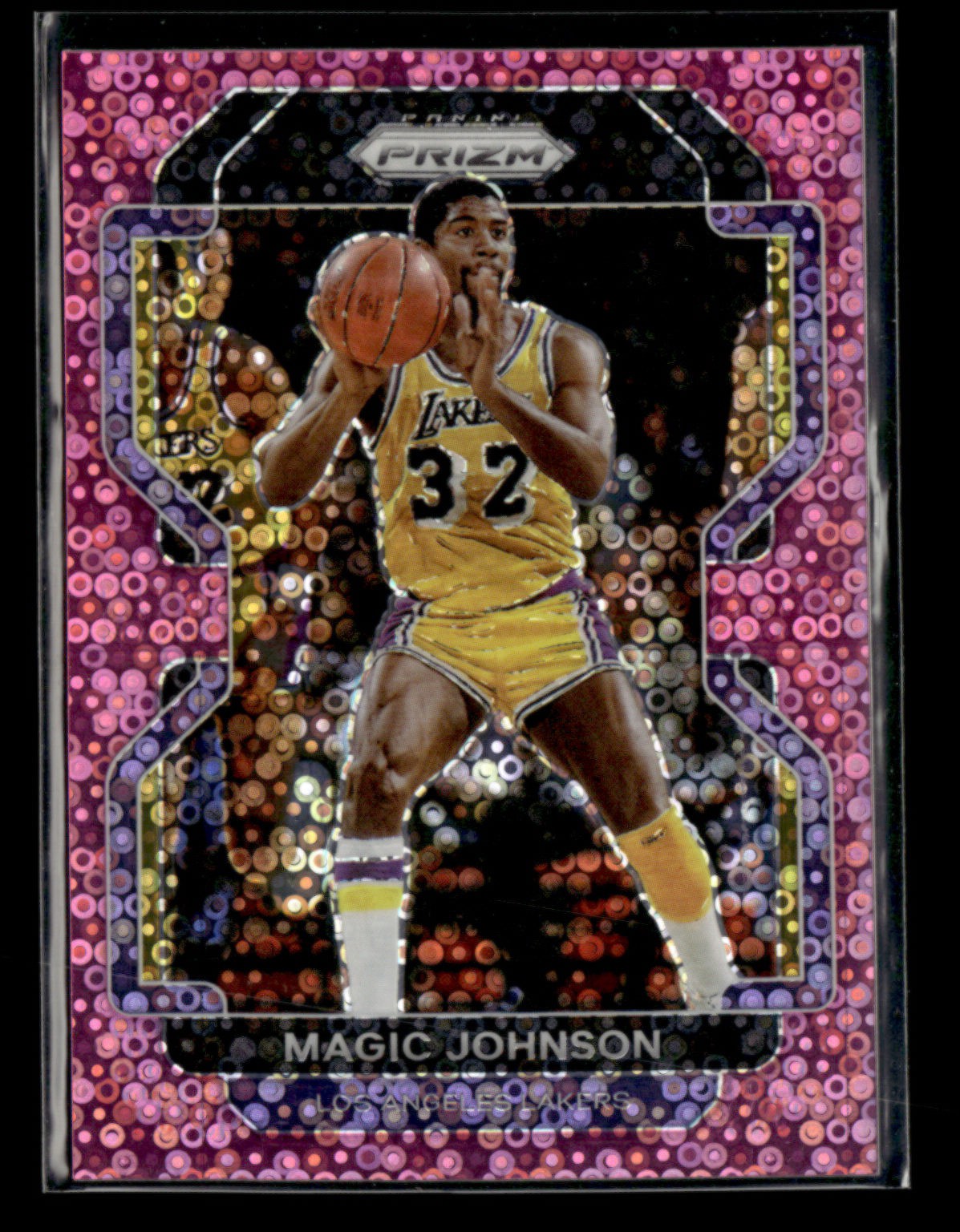 Magic Johnson 2021-22 Panini Prizm Basketball Pink Fast Break Prizm 42/50 [jm125