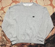 VINTAGE MADE IN USA Nike Small Spellout Crewneck Sweater Grey Large