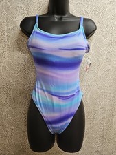Vtg Late 1980's 1990's Leilani Women's Swimsuit New w/ Tags Retro Variegated