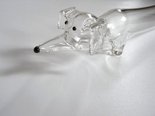 Alte figürliche Glas Dackel - Flasche mit Korken 42cm Schnaps - Hund