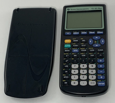 Texas Instruments TI-83 Plus - WORKING /w Cover, Batteries