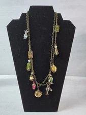 Vintage Sweet Romance Perfume Bottle Charms & Locket Necklace