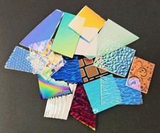 4 oz. - Assorted Dichroic on Black and Clear Glass - 90 COE