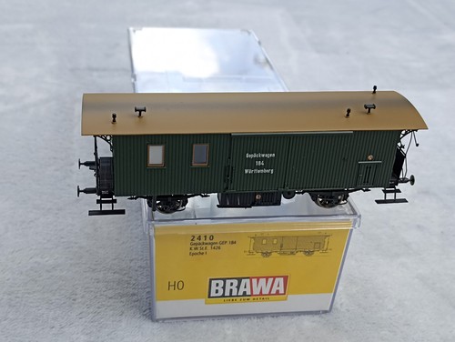 🇩🇪 Brawa 2410 K.W.St.E. Gepäckwagen KKK neuwertig OVP | Zustand: Gebraucht