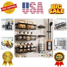 Shower Caddy 6-Pack, Advanced Rustproof Design, No Drilling Adhesive Shelves,...