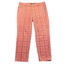 Liverpool Los Angeles 16W Kelsey Knit Trouser Plaid Rust Terracotta Tapered Pant