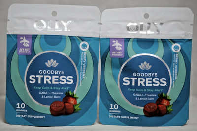 2X Goodbye Stress Berry Verbena 10 Gummies Travel Size Pouch