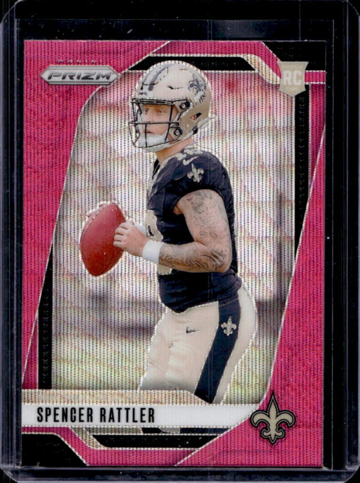2024 Prizm Spencer Rattler RC Pink Wave Rookie #388 Saints