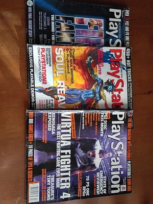 Playstation Magazines Lot Of Three Soul Reaver 2, Virtua Fighter 4,Final Fantasy
