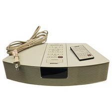 Bose Wave Radio AWR1-1W AM/FM Alarm Clock - Remote - White/Cream - TESTED 