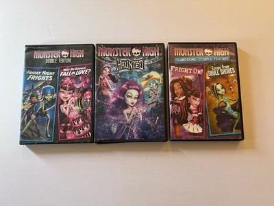 Monster High 3 DVD Lot Friday Night Fights / Frights On  / Haunted Tested