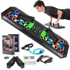 20-in-1 Push Up Board Set with Accessories, Resistance Bands, Jump Rope, Bars
