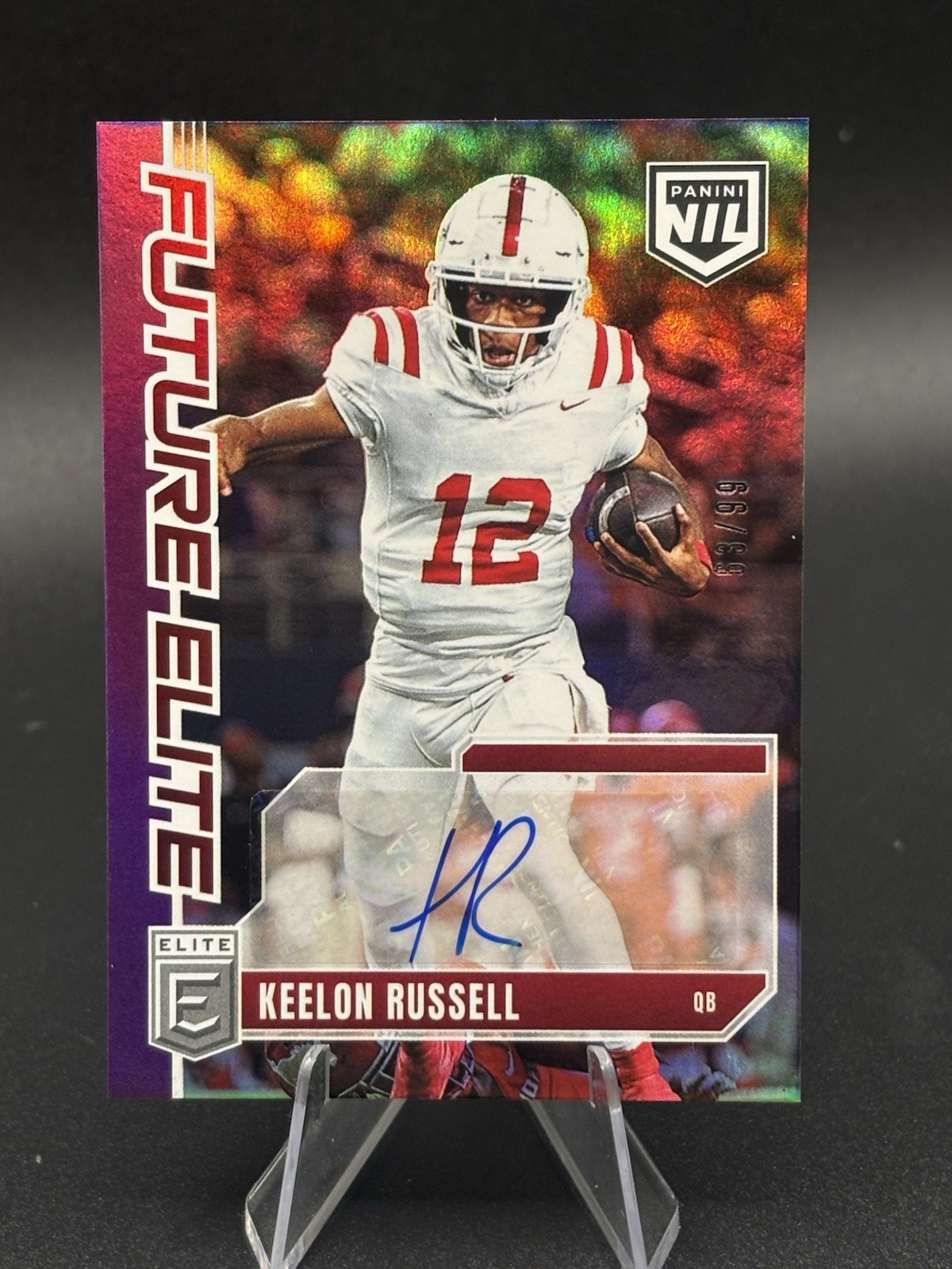2025 Panini Elite - Keelon Russell - Future Elite Purple Auto /99 - Roll Tide