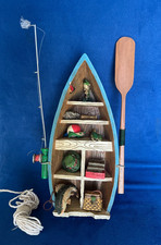 1999 Fishing Row Boat Figurine Wall Hanging Mini Fishing Supplies ABC Dist.
