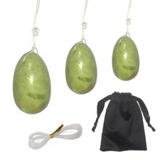 THINNGEN Yoni Eggs 3PCS Kegel Eggs, Ben Wa Balls for Women, Jade Green