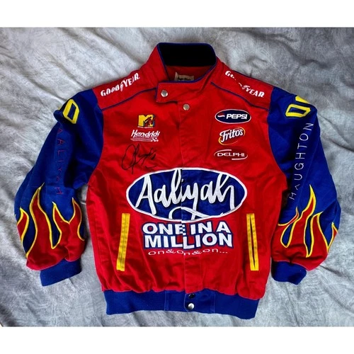 Headgear Classics Aaliyah One in a Million Racing Jacket Mens Medium Red Blue M - product listing photo