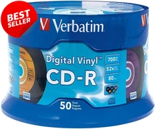50pk CD-R Blank Discs 700MB 80Min 52X Recordable Data Music - US