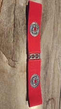 Raspberry Square/Round Dance Belt W/Conches Size Large